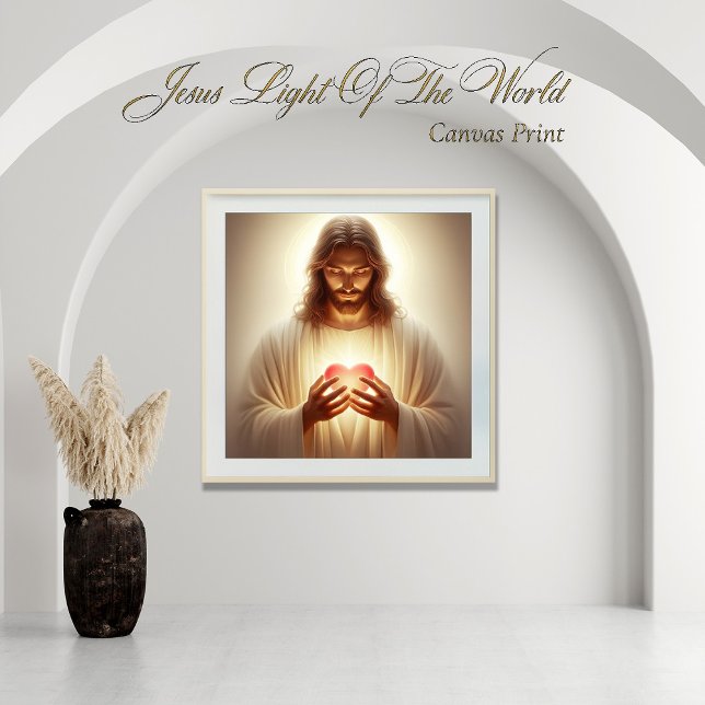TOILE JÉSUS LA LUMIÈRE DU MONDE (Créateur téléchargé)