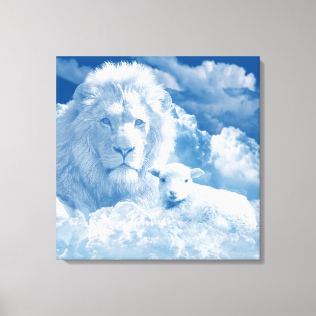 TOILE JÉSUS L'AGNEAU ET JÉSUS LE LION (Recto)