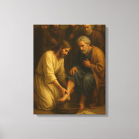 Jésus lave les pieds des disciplesMC LDS Art Canva