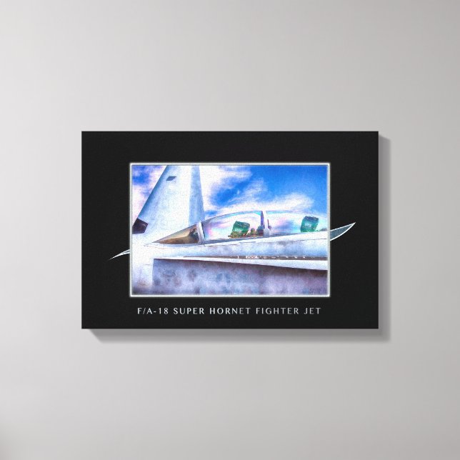 TOILE JET DE COMBATTRE F-18 HORNET À L'AISE (Recto)