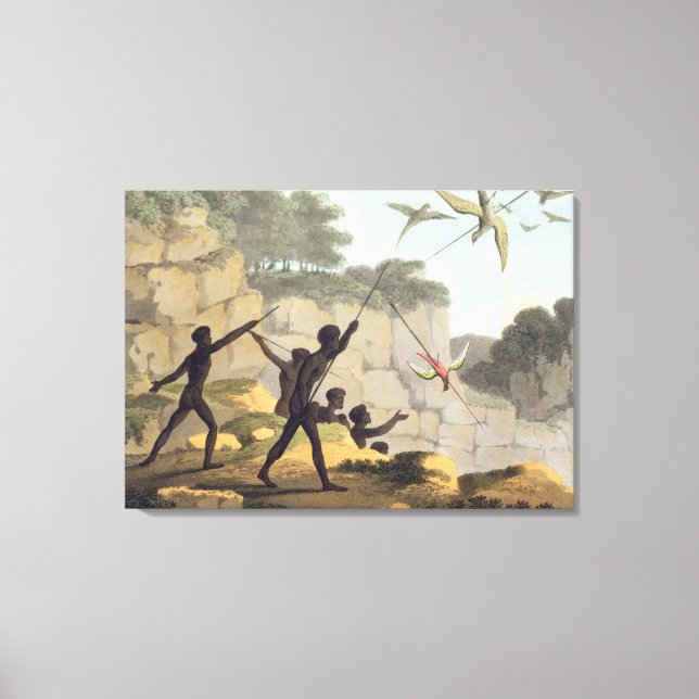 Toile Jetant la Spear, les aborigènes chassent les oisea (Recto)
