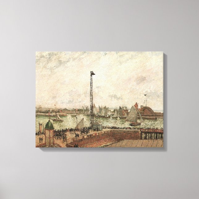 Toile Jetty, Le Havre, Misty de Camille Pissarro (Recto)