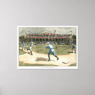 Toile Jeu de baseball 1886 de ligue nationale