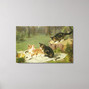 Toile Jeu de chatons