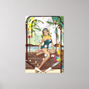 Toile Jeu de flipper vintage