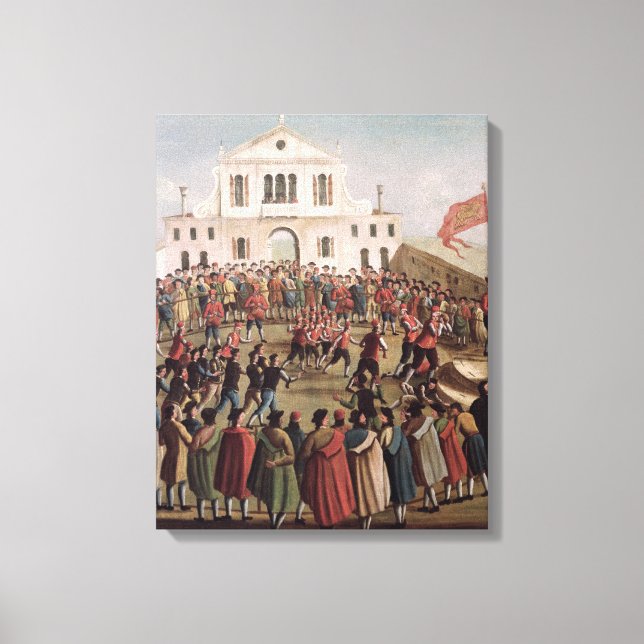 Toile Jeu de football à Sant'Alvise, Venise (Recto)