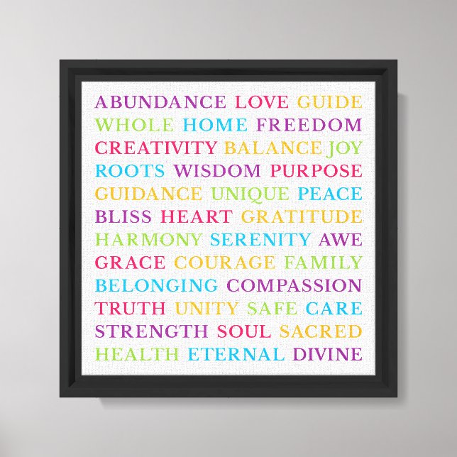 Toile Jeu de mots positifs (Recto)