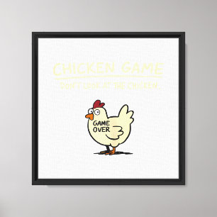 Toile Jeu de poulet Ne regardez pas le poulet drôle de p