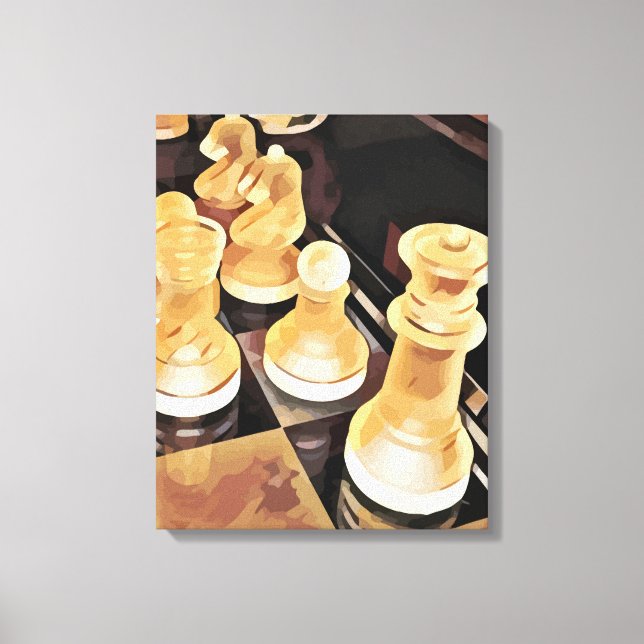 Toile Jeu d'échecs Art Abstrait original (Recto)