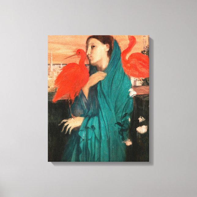Toile Jeune femme avec Ibis par Edgar Degas (Recto)