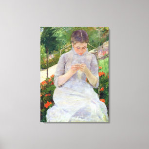 Toile Jeune femme couchant dans le jardin, vers 1880-188