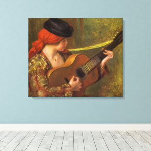 Toile Jeune femme espagnole avec une guitare de Pierre R