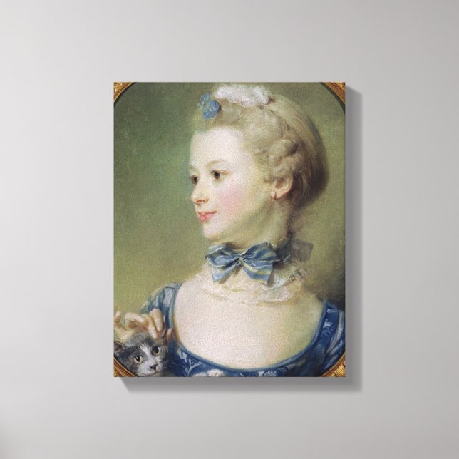 Toile Jeune fille avec un chat (Recto)