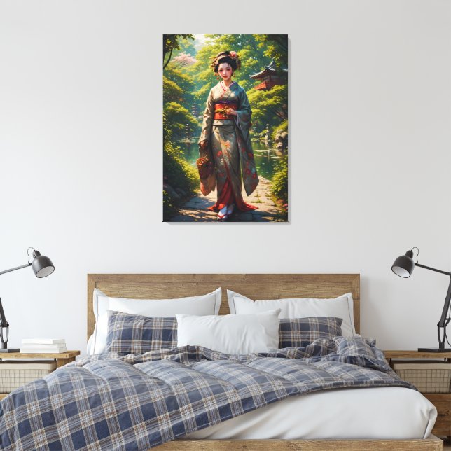 Toile Jeune fille du jardin vert (Insitu(Chambre))