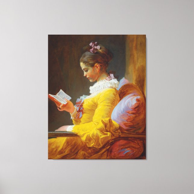 Toile Jeune fille Lecture par Jean-Honore Fragonard (Recto)