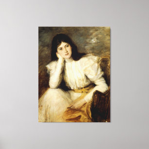 Toile Jeune Fille Reveuse, Portrait de Berthi Capel