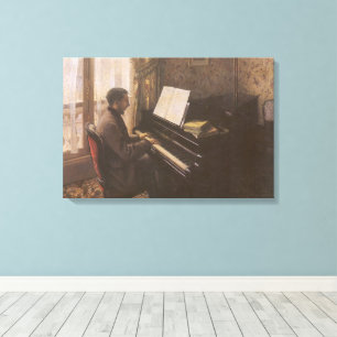 Toile Jeune Homme au piano de Gustave Caillebotte
