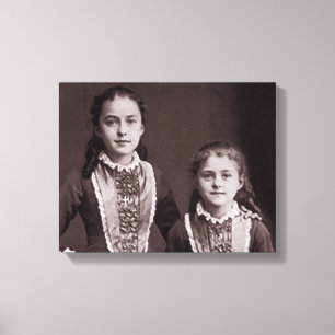 Toile Jeune St Therese de Lisieux et soeur Celine