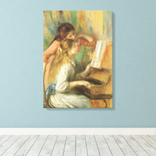 Toile Jeunes filles au piano par Pierre Renoir