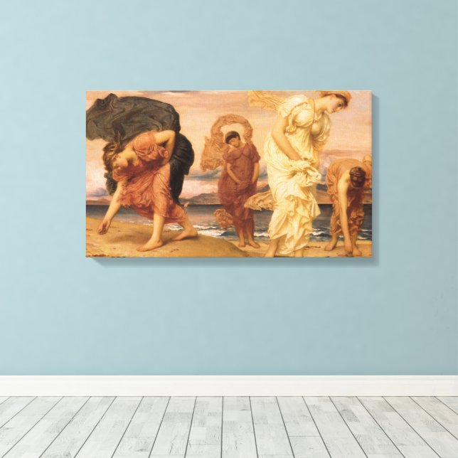 Toile Jeunes Filles Grecques Ramassant des Cailloux de L (Insitu (Plancher de Bois))