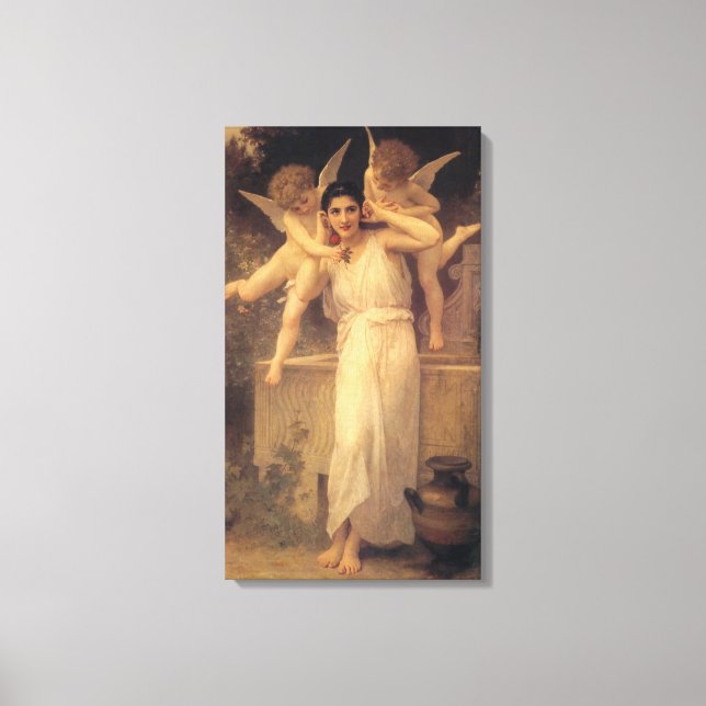 Toile Jeunesse par Bouguereau, Portrait d'Anges Victorie (Recto)
