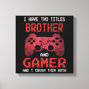Toile Jeux Vidéos Vintages Pour Garçons Frère