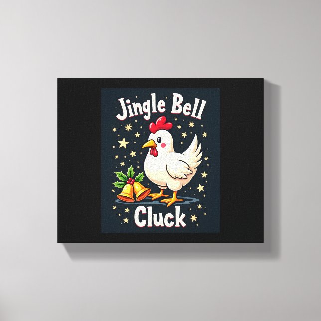 Toile Jingle Bell Cluck Chicken (Recto)