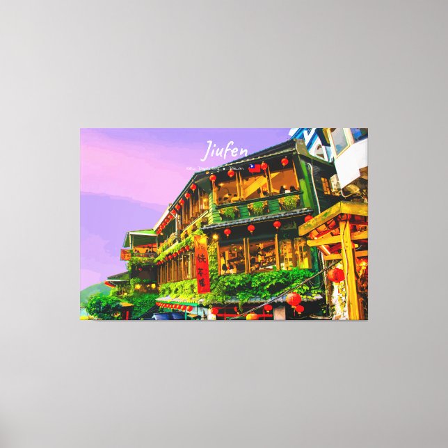 Toile Jiufen, Taïwan - Ancienne Maison de Thé (Recto)