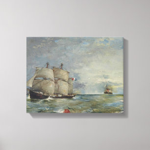 Toile Joaquin Sorolla - Bateaux à voile en mer