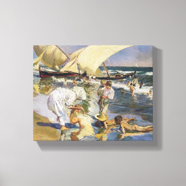 Toile Joaquín Sorolla- Valencia plage le matin lumière (Recto)