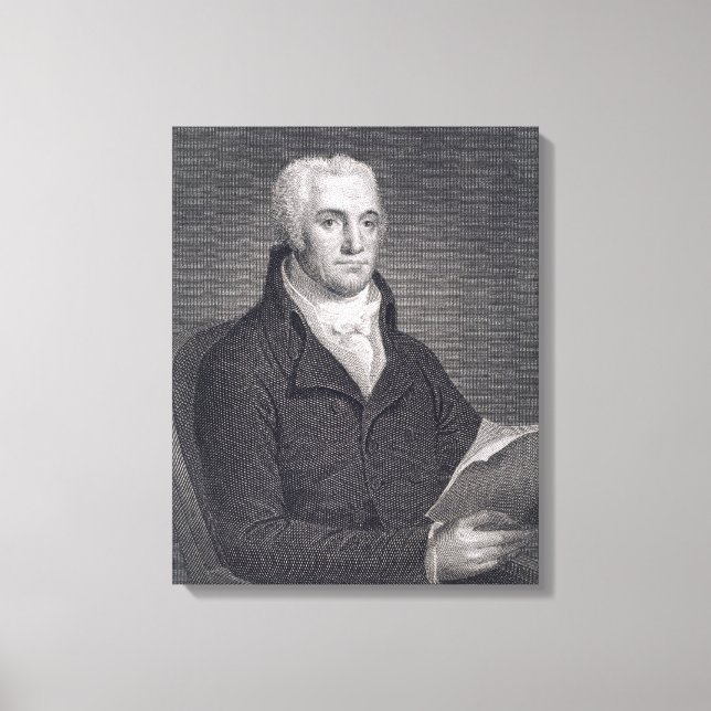 Toile Joel Barlow (1754-1812), gravée par Asher Brown D (Recto)