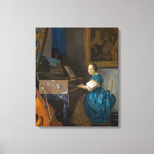 Toile Johannes Vermeer - Dame assise au virginal