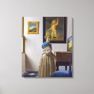 Toile Johannes Vermeer - Dame debout devant un virginal