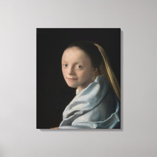 Toile Johannes Vermeer - Étude d'une jeune femme