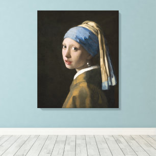 Toile Johannes Vermeer, fille avec une oreille perle