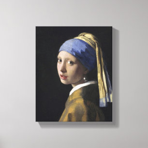 Toile Johannes Vermeer - Fille avec une oreille perle