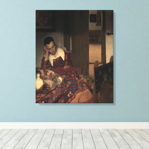 Toile Johannes Vermeer, Jeunes Femmes Dormant