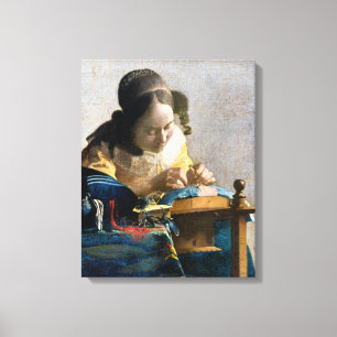 Toile Johannes Vermeer - La Dentellière