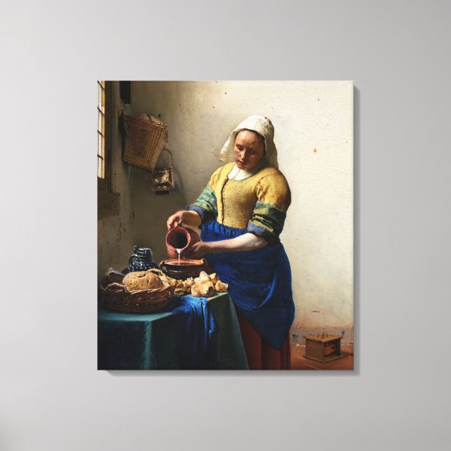 Toile Johannes Vermeer - La Milkmaid (Recto)