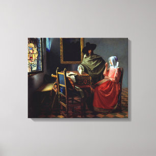 Toile Johannes Vermeer - Le Verre de Vin