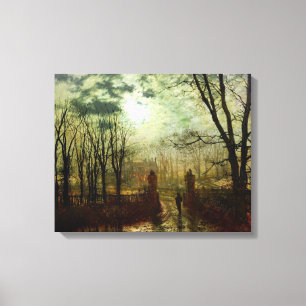 Toile John Atkinson Grimshaw à la porte de parc