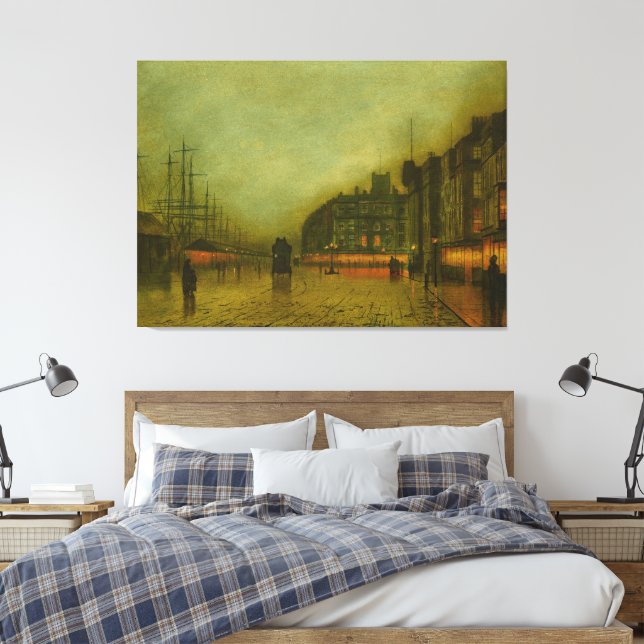 Toile John Atkinson Grimshaw - Quais de Liverpool  (Insitu(Chambre))