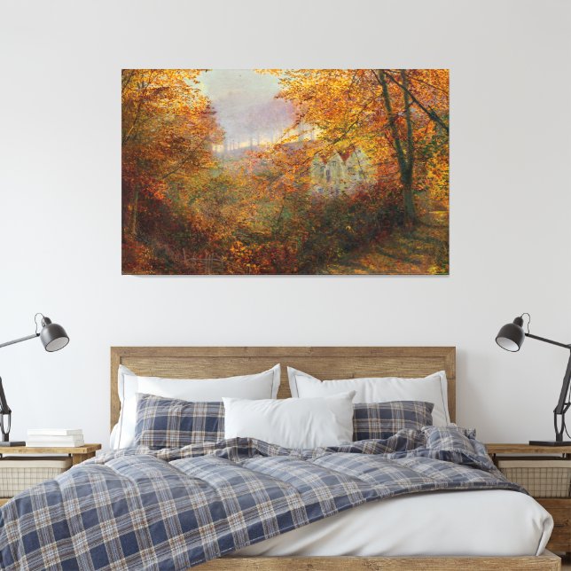Toile John Atkinson Grimshaw - Une maison dans une clair (Insitu(Chambre))