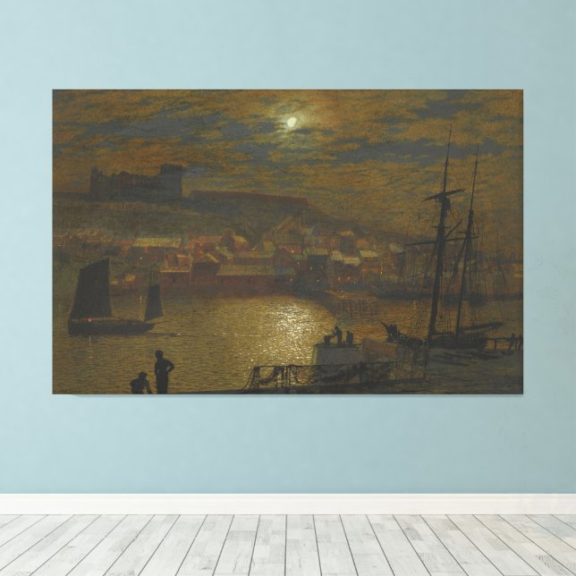 Toile John Atkinson Grimshaw - Whitby depuis Scotch Head (Insitu (Plancher de Bois))
