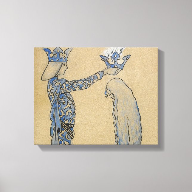 Toile John Bauer - Alors, mettez le Prince à la Couronne (Recto)