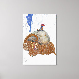 Toile John Bauer La chèvre de Noël Scandinave