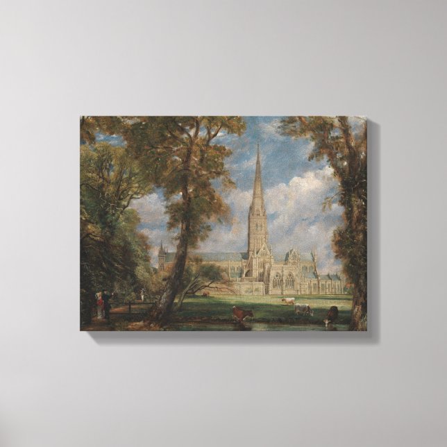 Toile John Constable | Cathédrale de Salisbury de Bish (Recto)