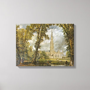 Toile John Constable - Cathédrale vue du jardin