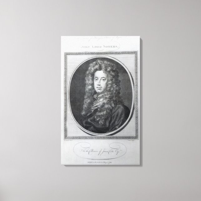 Toile John, Lord Somers, gravée par John Golder, 1785 (Recto)