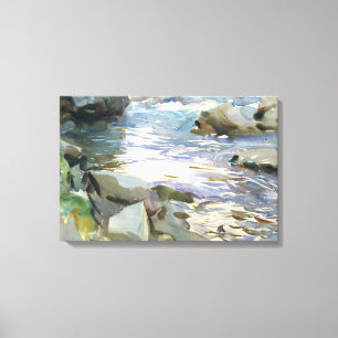 Toile John Singer Sargent - Stream et Rocks